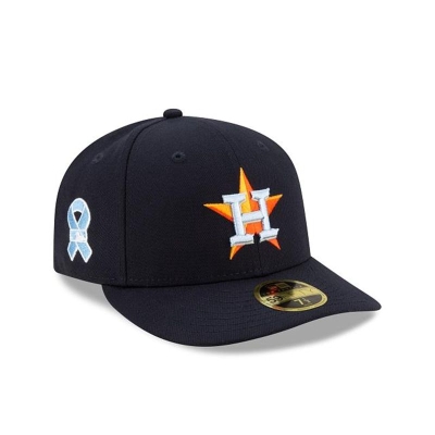 Blue Houston Astros Hat - New Era MLB Father's Day Low Profile 59FIFTY Fitted Caps USA2476519